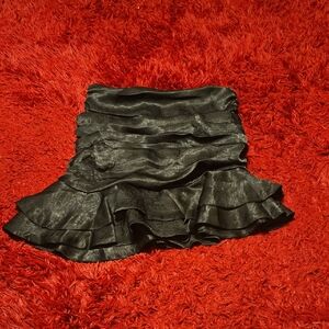 EVNL Elegant Black Ruffled Skirt